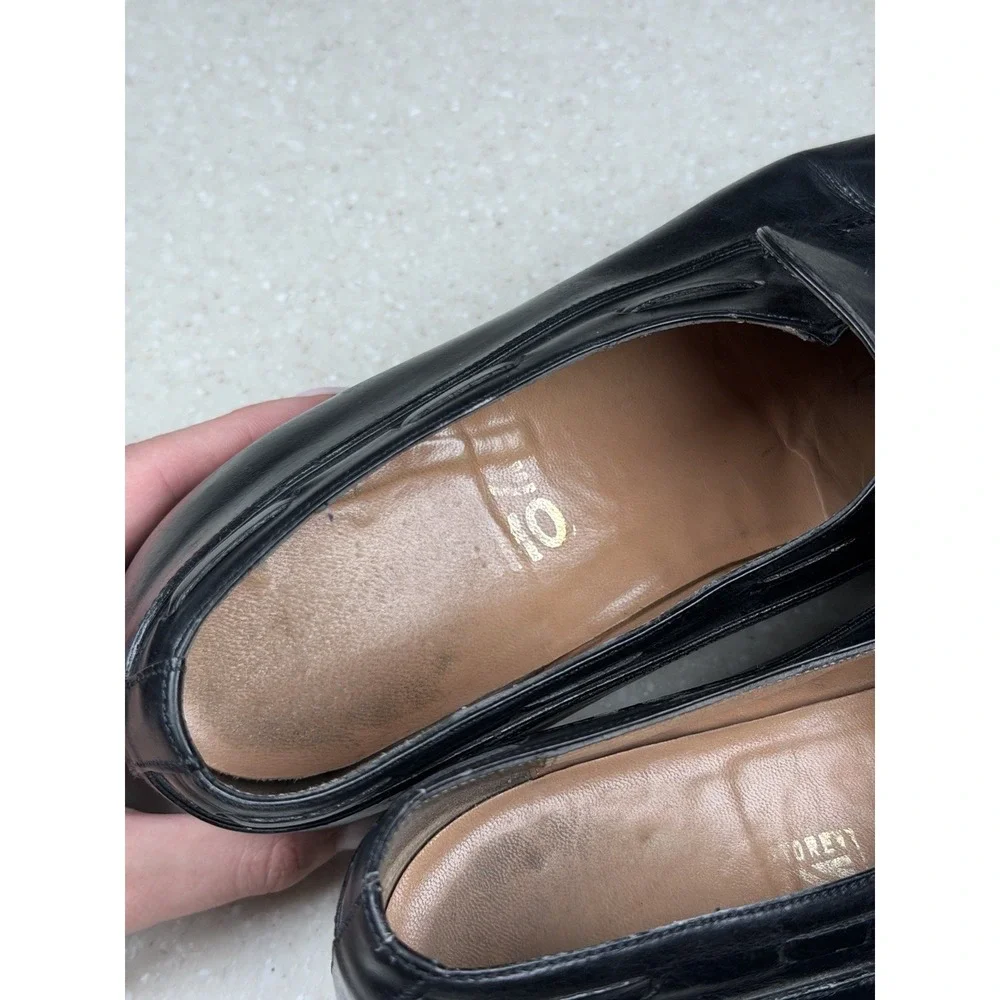 Salvatore Ferragamo Tassel Kiltie Loafers Men's 9 D Leather Dress Shoes